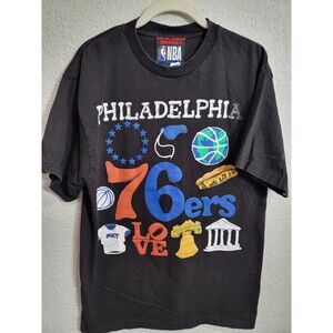 Large- Chinatown Market x Philadelphia 76'ers T Shirt Black